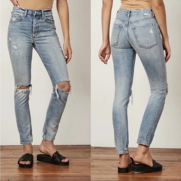 Boyish Billy High Waist Distressed Jeans Size 24 - Picture 1 of 10